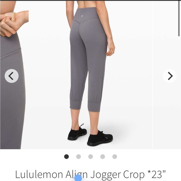 LULULEMON Align Jogger Crop 23 inch Titanium Grey Yoga Stretch Pockets Sz 4 - Picture 12 of 15